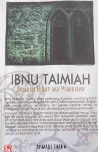 Ibnu Taimiah Sejarah Hidup dan Pemikiran